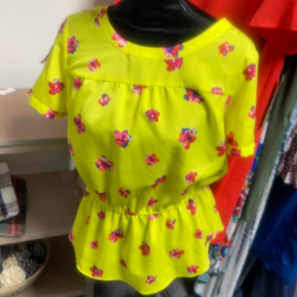 Neon Yellow ATTENTION Top